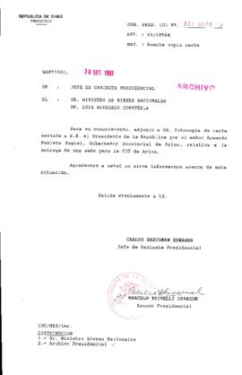 [Oficio Gab. Pres. Ord. N° 5079 de Jefe de Gabinete Presidencial, remite copia de carta que se indica]
