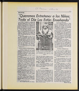 Queremos entretener a los niños; todo el día les están enseñando