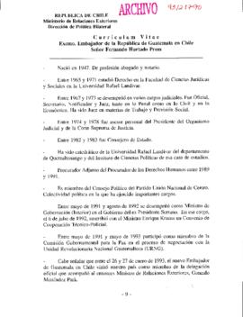 [Curriculum Vitae Embajador de la República de Guatemala en Chile]