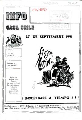 [ “Informativo Casa de Chile" Nº 73 de 27 de septiembre de 1991]