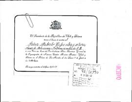 [Invitación de S.E a cena en honor a Señor Secretario General de la Organización de Naciones Unidas]