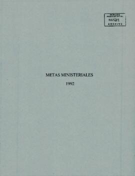 Metas Ministeriales 1992.