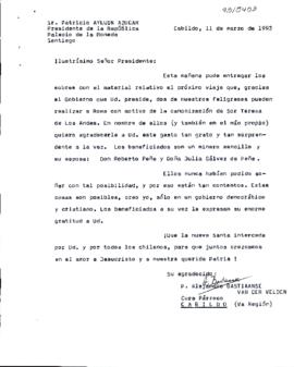 [Agradece e informa]
