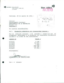 [Reembolso subsidio por incapacidad laboral]
