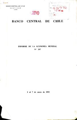 Informe de la economía mundial N° 207: 1 al 7 de enero de 1993