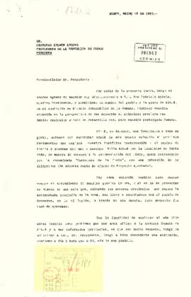 [Carta: petición audiencia a S . E El Presidente de la República,  de Alcalde de Alhué  ]