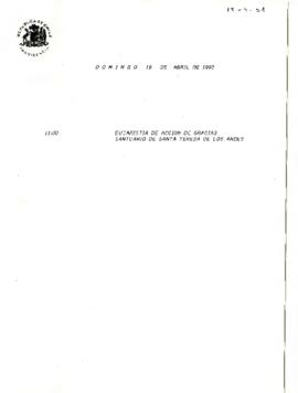 [Agenda] Domingo 18 de abril de 1993