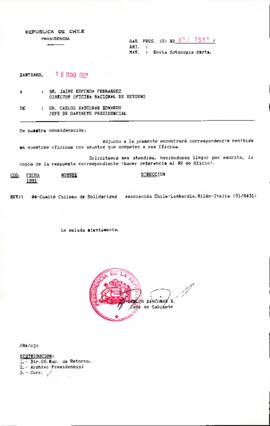 [Remite fotocopia de carta que se indica a Director Oficina Nacional del Retorno]