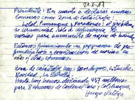 Manuscrito dirigido al Presidente de la República de parte del sr. Hugo Ortega