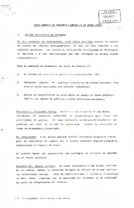 Acta de Consejo de Gabinete (jueves 19 de abril 1990)