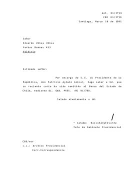 [Se remite carta al Banco del Estado de Chile]