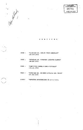 Resumen de atentados a Carlos Prats, Bernardo Leighton Guzmán, Orlando Letelier del Solar y homicidio de Carmelo Soria Espinoza.