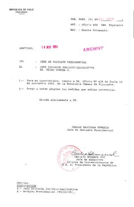 [Oficio Gab. Pres. N° 5904 de Jefe de Gabinete Presidencial, remite documento]