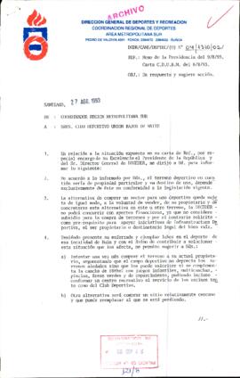 [Responde a solicitud de Club Deportivo Unión Bajos de Matte]