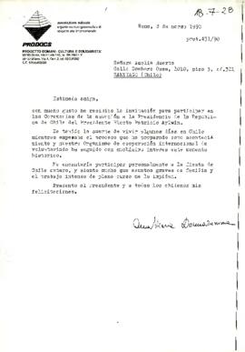 Carta desde la associazione culturale organismo non governativo di volontariato internazionale, dirigida a la sra. Amelia Huerta