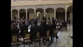 Presidente Aylwin junto al Presidente González Márquez ofrecen conferencia de prensa en el Palacio de La Moncloa : video