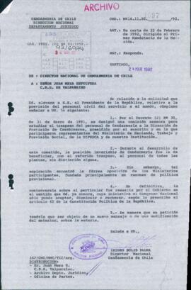 [Respuesta a solicitud relativa a previsión]