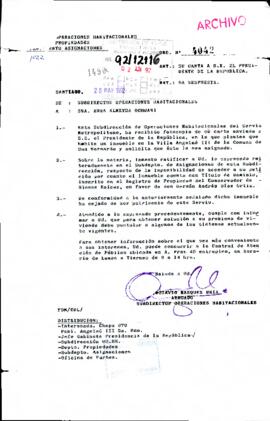 [Respuesta a solicitud de vivienda]
