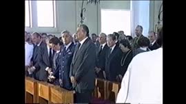 Presidente Aylwin asiste al funeral del Senador Cesar Ruíz Danyau: video