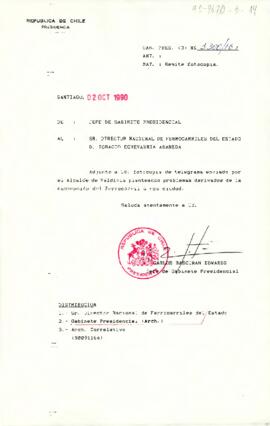 [Carta del Jefe de Gabinete Presidencial a Director de EFE]