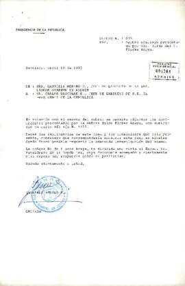 [Carta de Gabriela Merino a Carlos Bascuñan sobre acusaciones de maltrato y desalojo de vivienda fiscal]