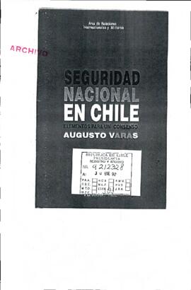 Seguridad Nacional en Chile: elementos para un consenso