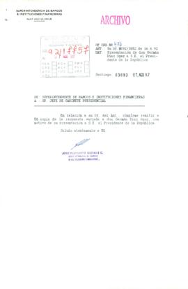 [Oficio de la Superintendencia de Bancos e Instituciones Financieras mediante el cual da respuesta a problemática de crédito hipotecario]