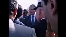Presidente Aylwin en gira por la Octava Región, conversa con periodistas: video