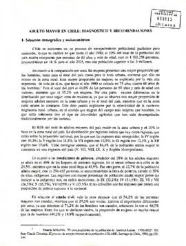 Adulto Mayor en Chile: Diagnóstico y Recomendaciones