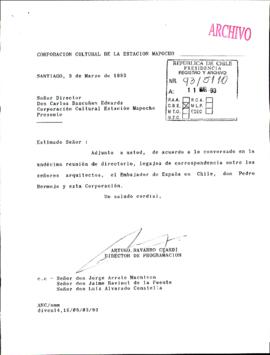 [Carta de la Corporación Cultural de la Estación Mapocho]