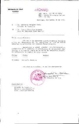 [Remite fotocopia de carta que se indica a Alcalde de Valdivia]