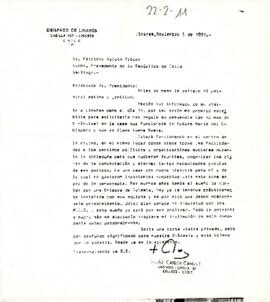 Carta desde el Obispado de Linares, de Monseñor Carlos Camus, dirigida al Sr. Patricio Aylwin Azócar, Excelentísimo Presidente de la República de Chile