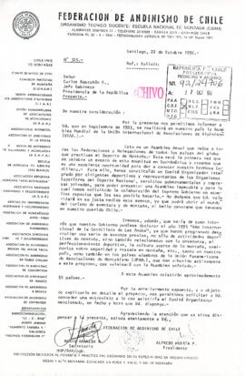 [Carta de Federación Andinismo de Chile]
