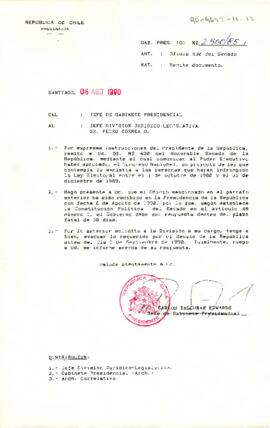 [Carta del Jefe de Gabinete Presidencial a Pedro Correa]