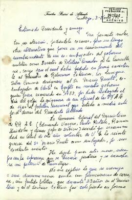 [Carta de Sra. Hortensia Bussi de Allende]