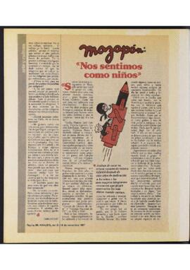 Artículo sobre el Grupo Mazapán publicado en la Revista Análisis