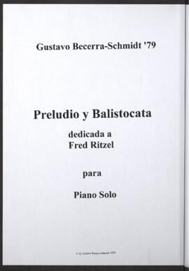 Preludio y Balistocata