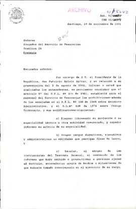 Carta para el personal del Servicio de Tesorerías señala las prohibiciones