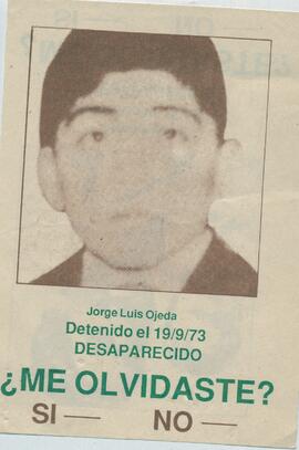 Jorge Luis Ojeda, detenido el 19/09/73 ¿Me olvidaste?