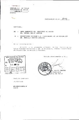 Memorandum: adjunta informes de los Servicios de Salud Concepción-Arauco y de la Araucanía
