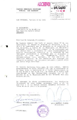 [Informa declaración de "Ciudadano Ilustre de San Bernardo"]