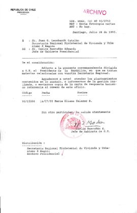 [Oficio Gab. Pres. Ord. N° 3753 de  Jefe de Gabinete Presidencial, remite copia de carta que se indica]