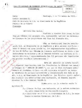 [Carta de invitación al Club de Cámaras de Comercio Binacionales de Chile]
