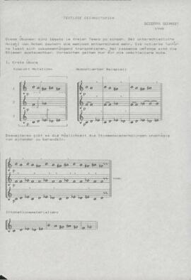 Textlose gesangstuden (lecciones de canto sin palabras).