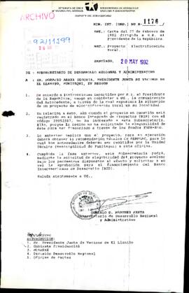 [Carta del Subsecretario de Desarrollo Regional y Administrativo dirigida al Presidente de la Junta de Vecinos El Llanito de la Cuarta Región]