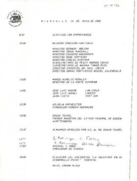 Miércoles 19 de mayo de 1993 [agenda presidencial]