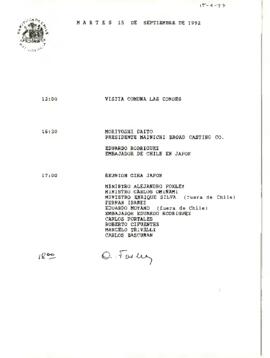 Programa Martes 15 de Septiembre de 1992
