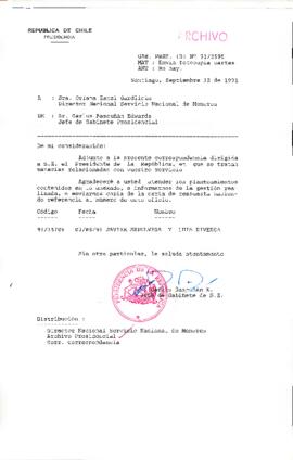 [Se remite correspondencia a Director Nacional Servicio Nacional de Menores]