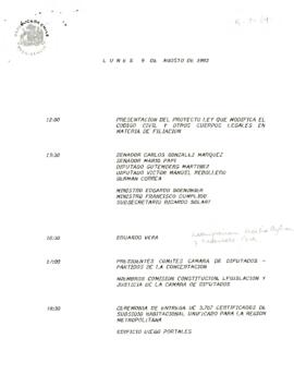 Programa Lunes 09 de Agosto de 1993.
