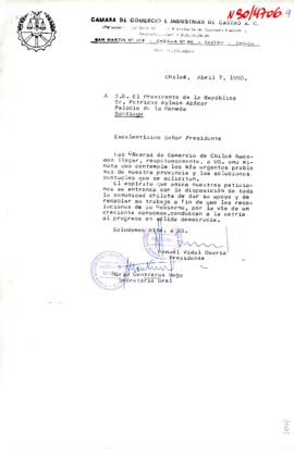 [Carta de Cámara de Comercio de Industrias de Castro]